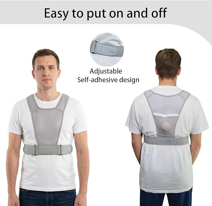 Sleep Position Trainer for Sleeping On Your Side | Side Sleep Trainer | Snore Stopper |Adjustable、 Lightweight, Comfortable, Effective in Reducing Supine Sleep Time (Gray)