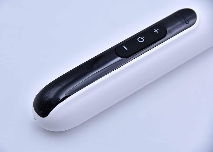 Electric Back Massager, Handheld Deep Massager Muscle Relaxation, Long Handle, Big, Cordless, Rechargeable with Multiple Speeds, White