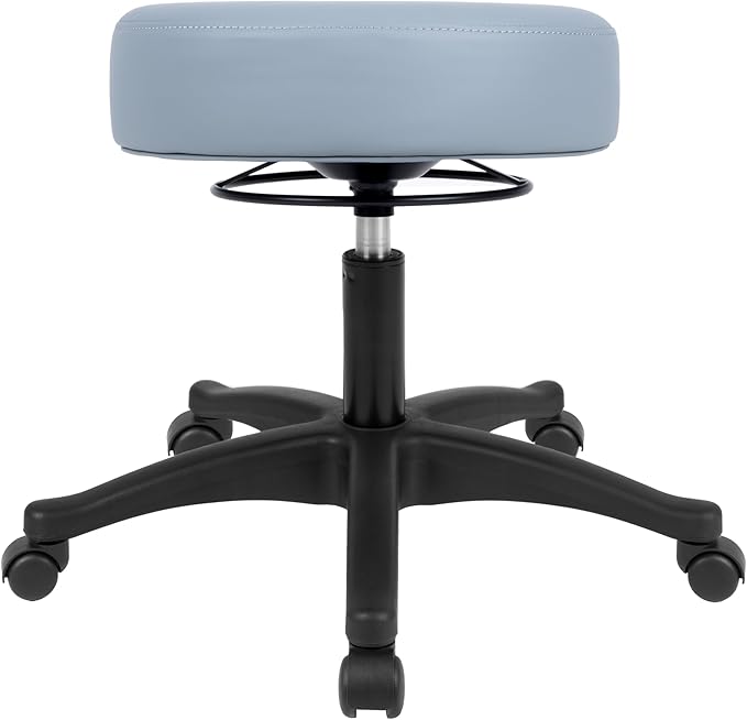 TAKE UR SEAT® All-Purpose Stools with Adjustable Seat and Easy Clean Performance Fabrics for Cleanroom Lab Medical Office Classroom Shop Garage Spa Massage Tattoo (15" Gray)