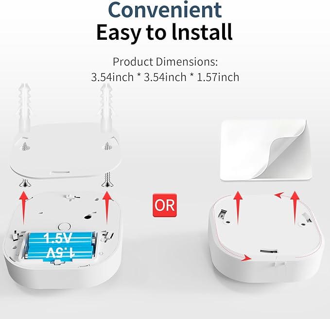 Smoke Detectors for Home,Photoelectric Wireless Fire Alarms Replaceable Battery Powered,Portable Smoke Alarm with Test/Mute Button,Attic Smoke Detector,3 Pcs(Battery Not Included)