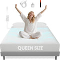 Grounding Sheets White Queen Size - 90% Organic Cotton + 10% Pure Silver Fitted Bed Sheet for Earthing - 400 Thread Count Deep Pocket Ground Sheets - Improved Sleep Down to Earth Ground Bedding