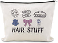 Hair Stuff Bag for Travel Hair Accessory Pouch for Girls Hairdresser Hairstylist Bags for Supplies Cosmetology Student Gifts Bag Salon Cosmetic Makeup Bags Barber Hairdresser Toiletry Zipper Pouches