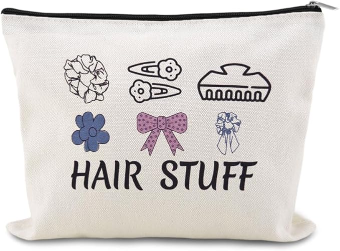 Hair Stuff Bag for Travel Hair Accessory Pouch for Girls Hairdresser Hairstylist Bags for Supplies Cosmetology Student Gifts Bag Salon Cosmetic Makeup Bags Barber Hairdresser Toiletry Zipper Pouches