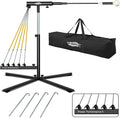 Baseball Softball Swing Trainer with 5 Power Bands,Auto Reset Baseball Training Equipment,Baseball Hitting Trainer,Height Adjustable 31-47 inches Softball Swing Trainer Improve Power,Speed