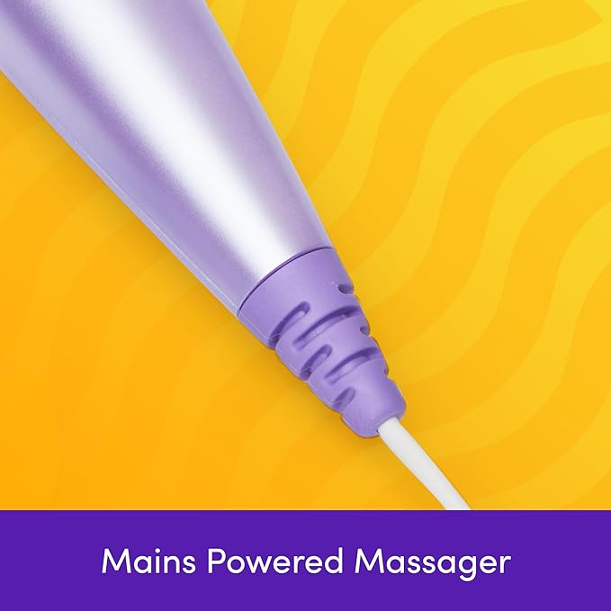 Lovehoney Powerful Electric Handheld Massager | Mains Powered Body Massage Tool with 12 Vibration Modes | Flexible Neck for Muscle Aches in Back, Neck, Shoulders, Legs | Lilac