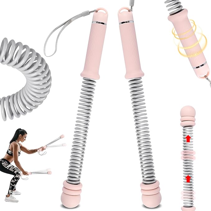 Adjustable Weighted Ropeless Battle Ropes for Home Gym, Heavy Duty Portable Workout Rope for Strength Building & Low-Impact Cardio, Fitness Equipment for Men & Women with HIIT Training