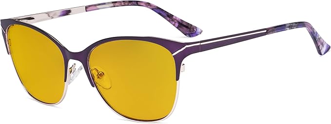 Eyekepper Blue Light Glasses - Semi Rimless Digital Eyeglasses for Women Blocking Computer Screen UV Rays