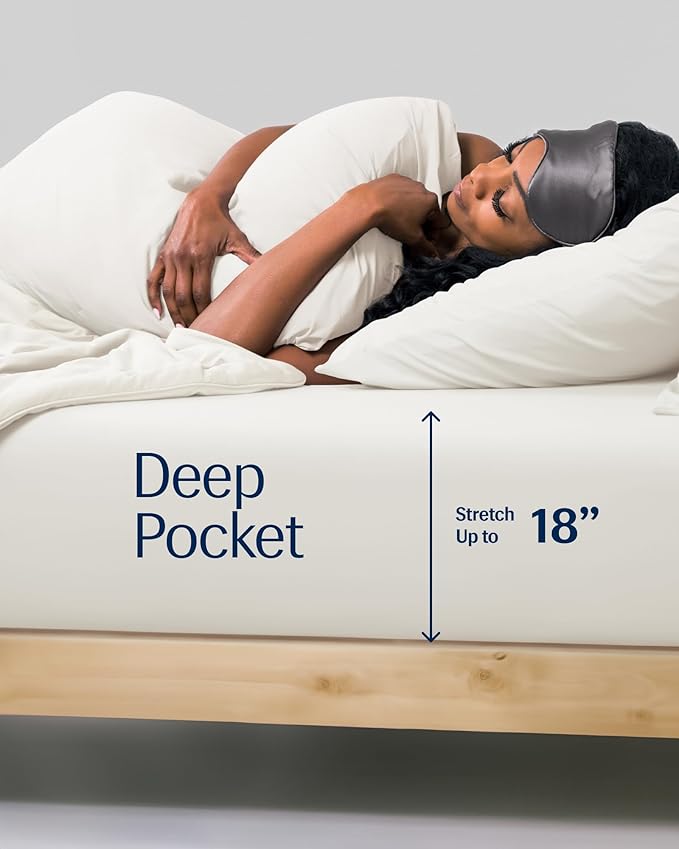 REST® Evercool®+ Fitted Sheet, King Size, Arctic White, 15" Deep (up to 18’’), Breathable Bedding for Hot Sleeper and Night Sweats, Bed Sheet with Ionic+ Self-Cleaning Silver Yarn for Sensitive Skin