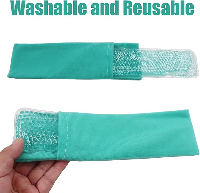 Perineal Cooling Pad for Postpartum Recovery, Extra Durable Gel Cold Packs for Hemorrhoids & C-Section Relief, 2 Reusable Ice Packs & 2 Washable Covers, New Mom Gift
