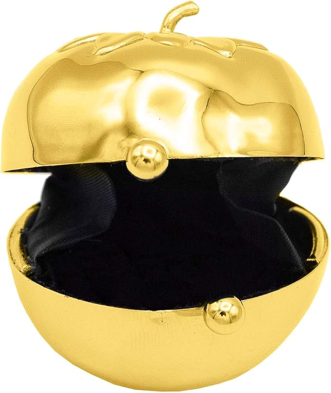 Gold Pepper Shaped Pocket Purse Portable Travel Pill Box & Medicine Organizer (1 Large Compartment)