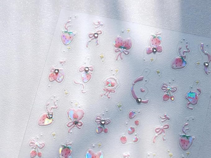 Small Cute Sticker 3D Relief Design Decals for iPhone 17 PRO / 17 PROMAX Cell Phone Camera Screen Lens,for NintendSwitch Game Handle Controllers，Scrapbooking Laptop Diary Planner Collage DIY (TL-291)