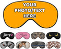 AMAPARK Custom Eye Mask for Sleeping Personalized with Picture Text Logo Sleep Masks Gift for Wedding Anniversary Party Favor, Orange
