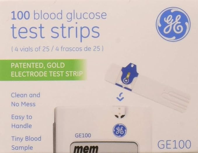 GE100 Diabetic Test Strips, 100 Count