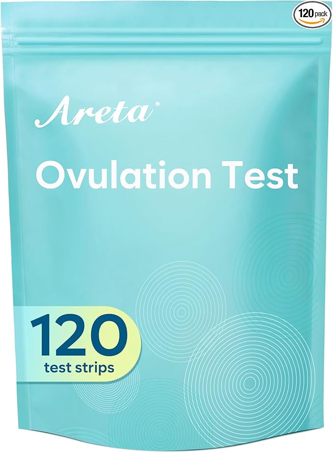 Areta 120 Ovulation Test Strips Kit: Accurate & Reliable for Women | Fast & Convenient Fertility Tracking | High Accuracy Ovulation Test Kit, Blue