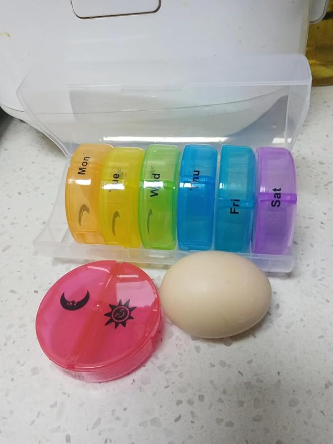 Weekly Pill Organizer 7 Day AM PM, Large 2 Times a Day Vitamin Box with Extra Large Compartments, Leak Proof Portable Travel Pill Case for Pills & Supplements
