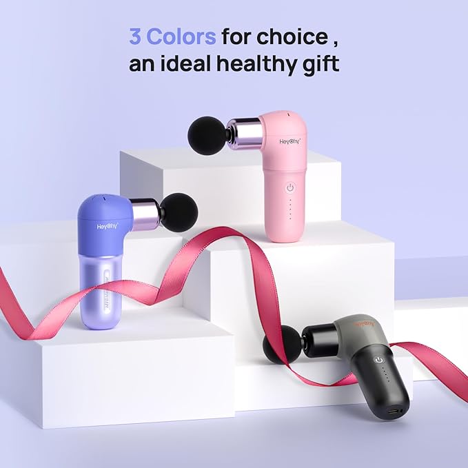 Super Mini Massage Gun, Deep Tissues Percussion Muscle Massager, Compact Sports Travel Massage Gun, Portable Massager Gun for her him, Purple