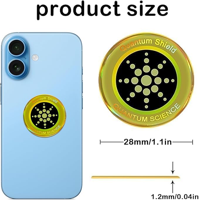 8 Pieces of Cell Phone Protection Neutralizers Stickers, Blockers Equipment Stickers for All Phones Tablets Laptops Computer WiFi All Devices Gold