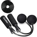 2 in 1 Jump Rope for Women Men and Kids - Tangle-Free Cordless Skipping Jump Rope with Ball Bearings and Foam Handles for Rapid Speed Fitness Workouts