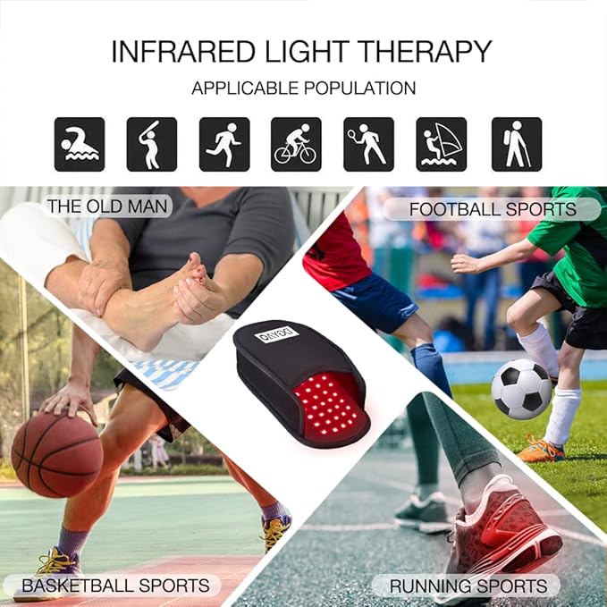 Red Light Therapy for Feet Infrared LED Therapy Slipper Wrap 2 Packs - FDA Cleared Infrared Therapy Foot Wraps with Adjustable Power & Timer | Targets Toes Ankle Instep Heel Discomfort At-Home Therapy