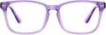 TIJN Blue Light Blocking Glasses for Women Men Clear Frame Square Nerd Eyeglasses Anti Blue Ray Computer Screen Glasses (Purple)