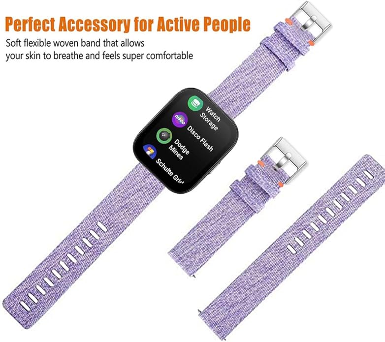Lamshaw Compatible with Shock Clock Max Band, Breathable Nylon Woven Fabric Replacement Accessory Strap Compatible for Pavlok Shock Clock 3, Max