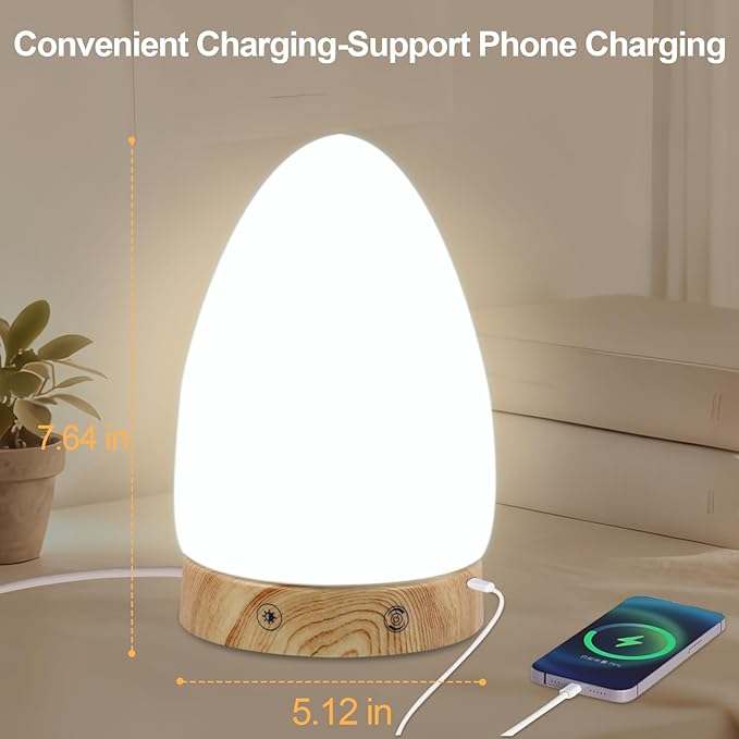 Light Therapy Lamp - 10000 Lux Full Spectrum Sun Lamp, 3 Color Temperatures & 670nm Red Light, Stepless Dimming, Touch & Remote Control, USB Phone Charging Port, Sunlight Lamp for Home Office
