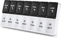DANYING Large Pill Organizer 2 Times a Day, Weekly Box Per AM PM Case, Day Night Container 7 Vitamin Case Twice