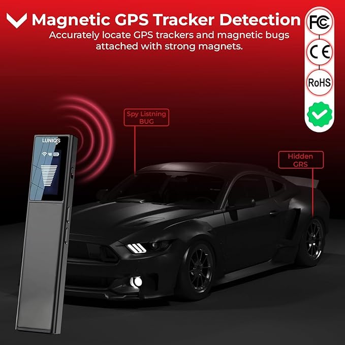 Hidden Camera Detectors - 2026 - Hidden Bug and Camera Detector & Spy Camera Finder, GPS Tracker Detector, RF Detector & Bug Detector (LCD Screen) for Travel, Home & Office Security