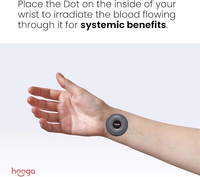 Hooga Red Light Therapy, Stick On Near Infrared Light Therapy Device. High Powered Portable LEDs for Pain Relief, Muscle Recovery and Joints. 19 LEDs. Battery Powered. Rechargeable.