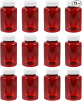 Baluue 12-Pack Amber Empty Pill Bottles with Sealed Caps 3.34 Inch Travel Size Medicine Storage Containers for Pills Organizers and Medication Storage