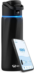 BOOST Smart Water Bottle that Reminds You to Drink, 24oz BPA-Free Stainless Steel Vacuum Insulated, Wide Mouth Water Tracker Bottle with APP for School, Gym, Office, Ideal for Mother's Day