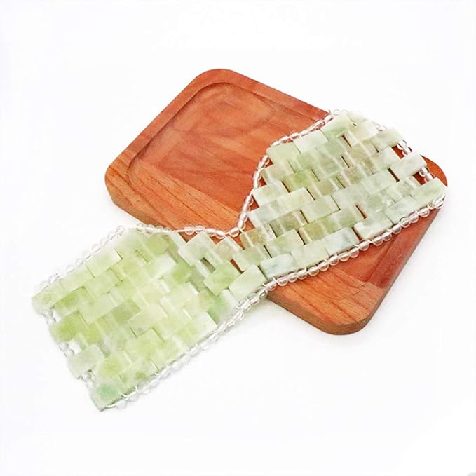Natural Jade Eye Mask Anti-Aging Facial Sleeping Eye Mask Hot or Cold Therapy Blindfold for Puffy Eyes, eye masks for dark circles and puffiness Massage Tool