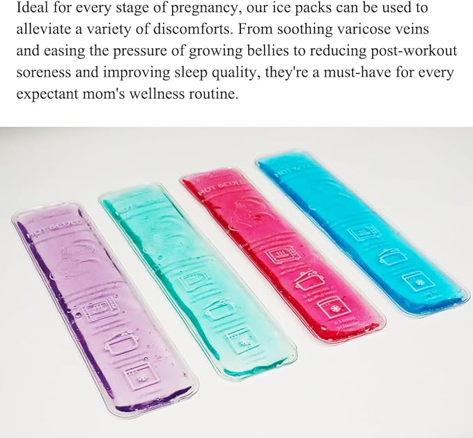 Postpartum Ice Pack, Hot and Cold Pads for After Delivery Essentials, Gel Cooling Pad, Fast Pain Relief Convenient for Perineal Recovery Helps Reduce Swelling (Pink, Snow Pattern)