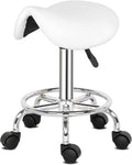 Office Stool, Professional 360° Rotation, Adjustable Height Saddle Stool for Massage Salon Kitchen Office Clinique Pub Sewing Painter Piano/White