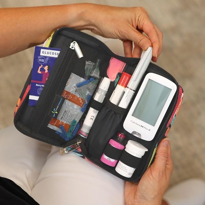 Sugar Medical Diabetes Supply Case |Diabetic Care Products | Diabetic Supplies Travel Organizer | Diabetic Supply Bag | Glucose Meter Kit | Diabetic Bags for Supplies | Glucometer Case (Aloha)