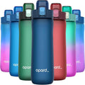 Opard 20oz Plastic Water Bottle Dishwasher Safe, Leakproof Flip-Top Lid, BPA Free Tritan, Wide Mouth Reusable Kids Water Bottle for School Hiking Commuting Outdoor Travel and Gym