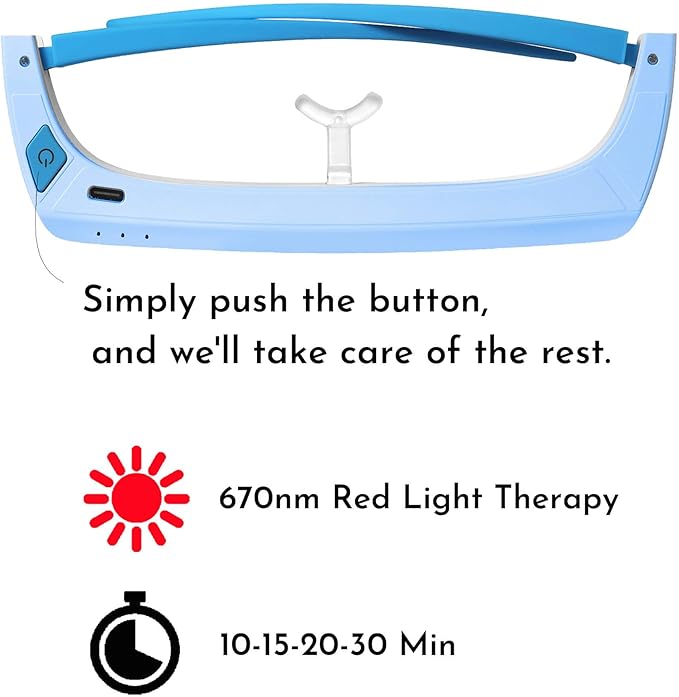 Red Light Therapy Glasses 670nm - Supports Eye Comfort & Visual Wellness, Wearable Red Light Therapy Glasses - UV-Free LED Light, Helps Relieve Eye Fatigue (Red Light)