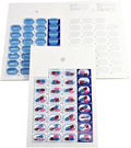 100 Pack Monthly or Weekly Cold Seal Medication Blister Pack System Cards - One Piece Unit Dose Book Fold, Easy No Extra Equipment Needed, Just Fill and Seal, (31 Day Monthly - 100 Pack)
