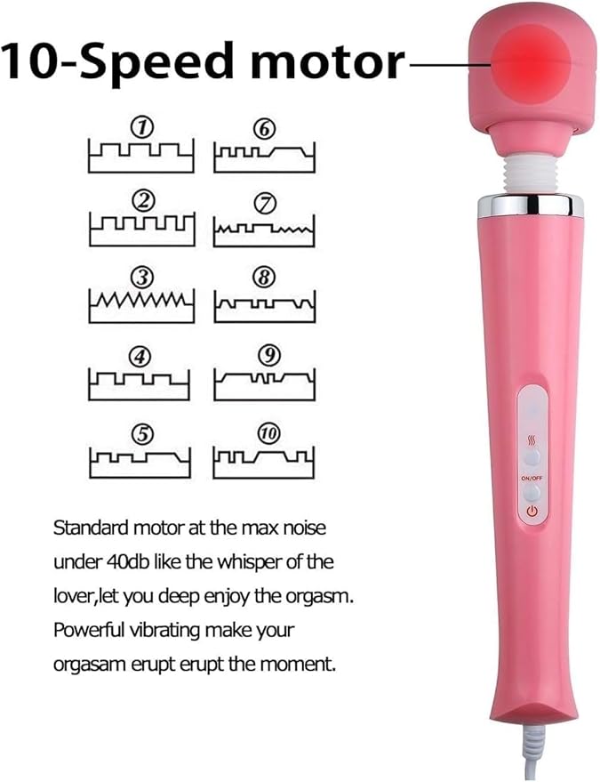 Power Massager Handheld Tool Electric Foot Neck Back Hand Leg Arm Shoulder Muscle Aches for Women Men Therapy Pain Relief Massage Tool Pink Massage
