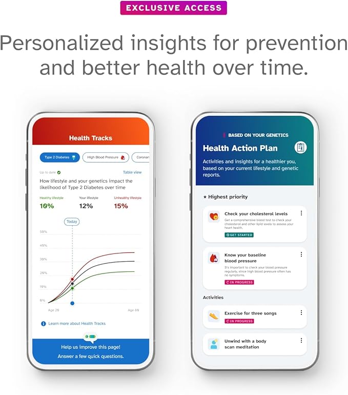 23andMe+ Premium Advanced Ancestry & Health - DNA Test Kit, Personal Genetic Insights, Plus 1-Year Access to Exclusive Reports, DNA Kit (Before You Buy See Important Test Info Below)