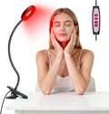Wolezek Red Light Therapy Lamp for Body and Face, 40 LED Clip on Red Infrared Light Therapy Device with Timer, 5-Level Brightness, 660nm & 850nm Dual Wavelength for Skin Muscle, Home Use, 1-Head