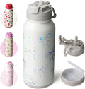 BOTTLE BOTTLE 32oz Insulated Water Bottle Stainless Steel Sport Water Bottle with Straw Dual-use Lid Design for Gym with Pill Box