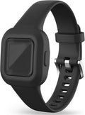 FitTurn Band Compatible with Garmin vivofit jr. 3 Bands Kids Replacement Accessory Soft Silicone Band 130-175mm Size for vivofit jr 3 Fitness Tracker Ages 4+ for Kids Wristbands (Black)