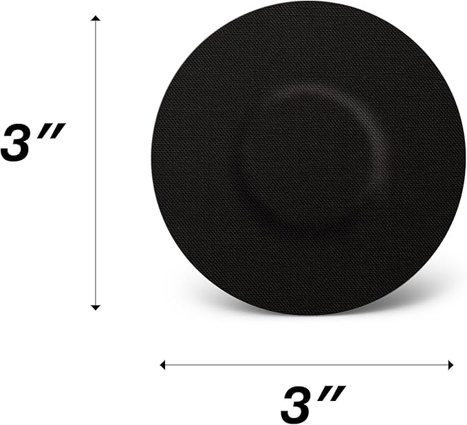 SIMPATCH Universal Adhesive Patch, No Hole (25-Pack) (Black)