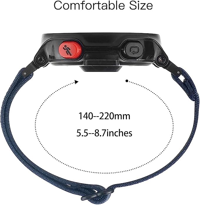 Compatible with Garmin Forerunner 35/30 Band, Nylon Elastic Solo Loop Women Men,Adjustable Replacement Watch Strap for Garmin Forerunner 35 Sport Watchband for SmartWatch