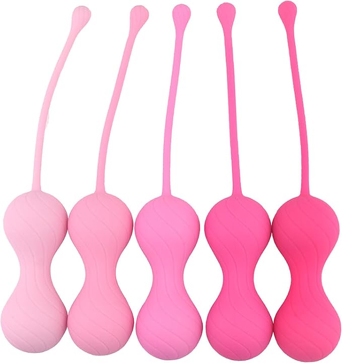 Kegel Exercise System Ben Wa Balls Pelvic Floor Muscle Trainer High-Intensity Training with Double Balls Improves Urinary Leakage Enhances Tightness A Set of 5 Suitable for Advanced Female Users