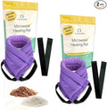 Microwavable Heating Pads for Lower Back, Neck, and Shoulder Pain Relief - Moist Microwave Heating Pad for Muscles and Joints - Microwave Hot Pack Heat Pad for Cramps -2 Heat Pack Purple