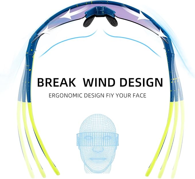 ROCKBROS Photochromic Sports Sunglasses for Men Women Cycling UV Protection
