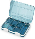Catekro Weekly Pill Organizer 1 Times a Day, Travel Pill Box 7 Day, Free Portable Easy to Clean, Portable Travel Pill Case for Medication, Vitamins, Fish Oils, Supplements (Blue)