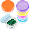6 Pcs Small Pill Box Mini Pill Organizer Box Travel Pills Cases Holder Portable Daily Pills Container BPA Free Pocket Medicines Storage Container for Purse Pocket Briefcase (3 x 1.5 cm)